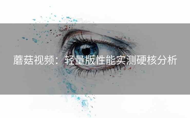 蘑菇视频：轻量版性能实测硬核分析